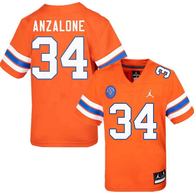 Alex Anzalone Florida Jersey,Florida Gators #34 Alex Anzalone Jersey Youth Uniforms-Throwback Orange Alex Anzalone Florida Jersey,Florida Gators #34 Alex Anzalone Jersey Youth Uniforms-Throwback Orange
